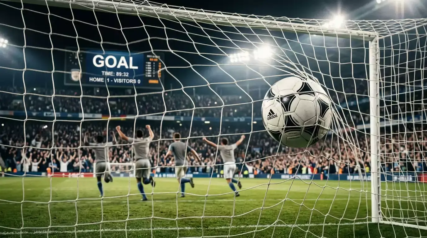 Historic World Cup upset moments collage with celebrating underdog players across different tournament eras